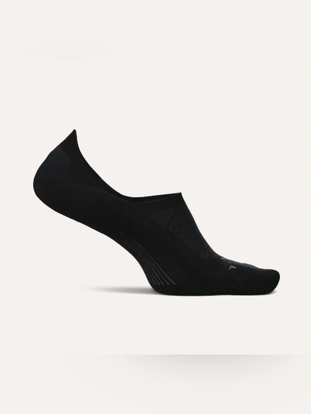 **NEW** Feetures Elite Invisible Light Cushion Black Socks L (W 10-13) **NWT**